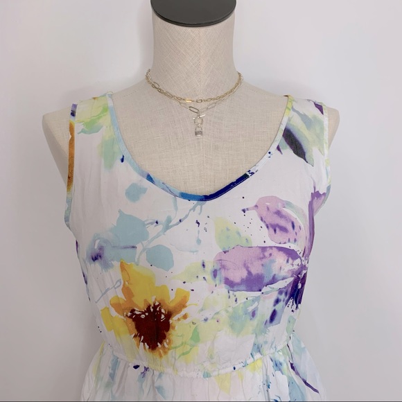 Jams World MIDI Floral Print Tank Dress Small - Picture 3 of 11